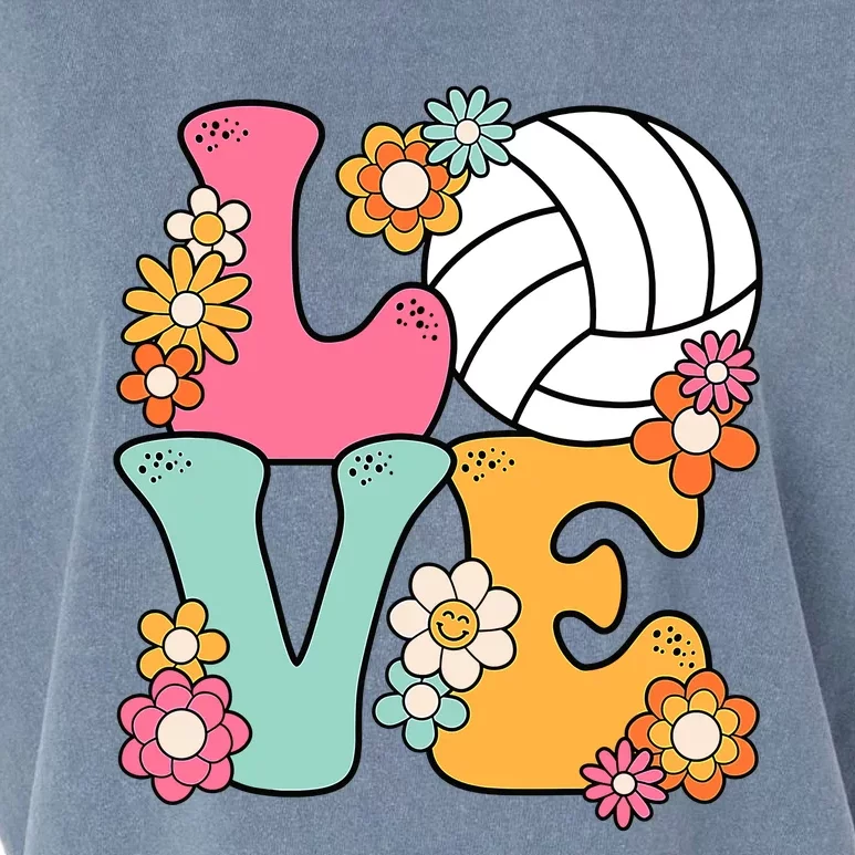 Volleyball Love Cute Volleyball Lover Wo Teens Girl Garment-Dyed Women's Muscle Tee