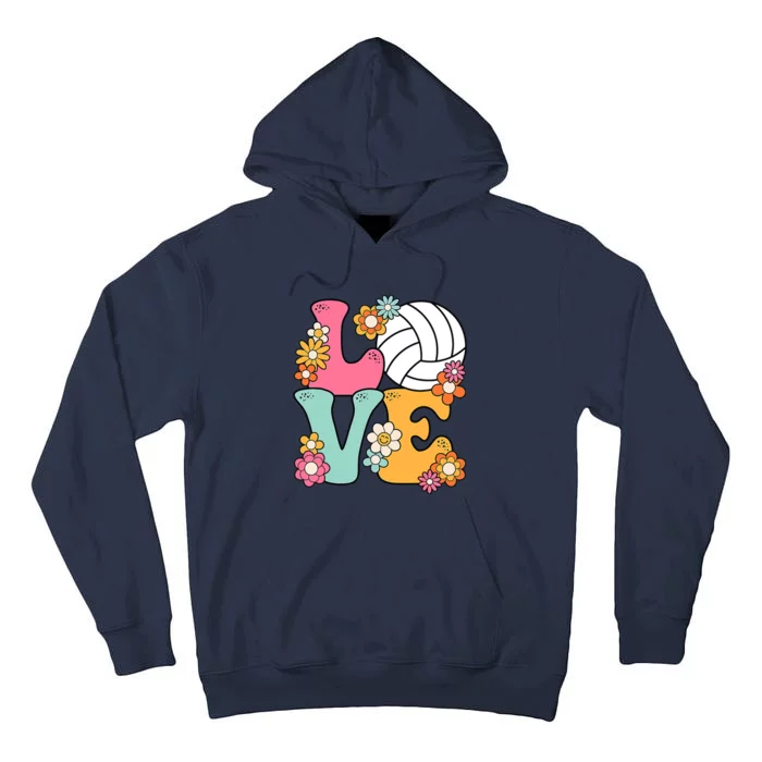 Volleyball Love Cute Volleyball Lover Wo Teens Girl Tall Hoodie