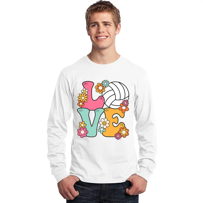 Volleyball Love Cute Volleyball Lover Wo Teens Girl Tall Long Sleeve T-Shirt