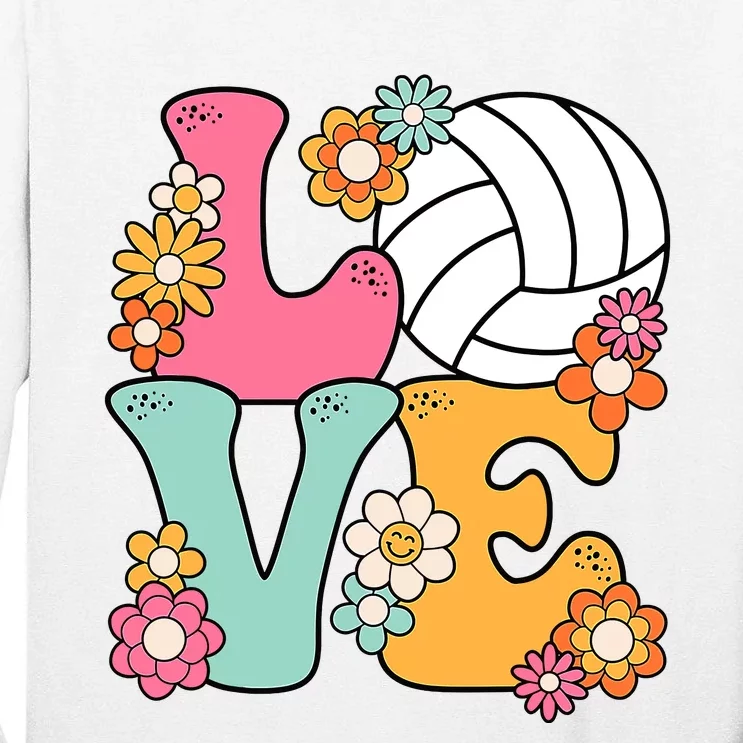 Volleyball Love Cute Volleyball Lover Wo Teens Girl Tall Long Sleeve T-Shirt