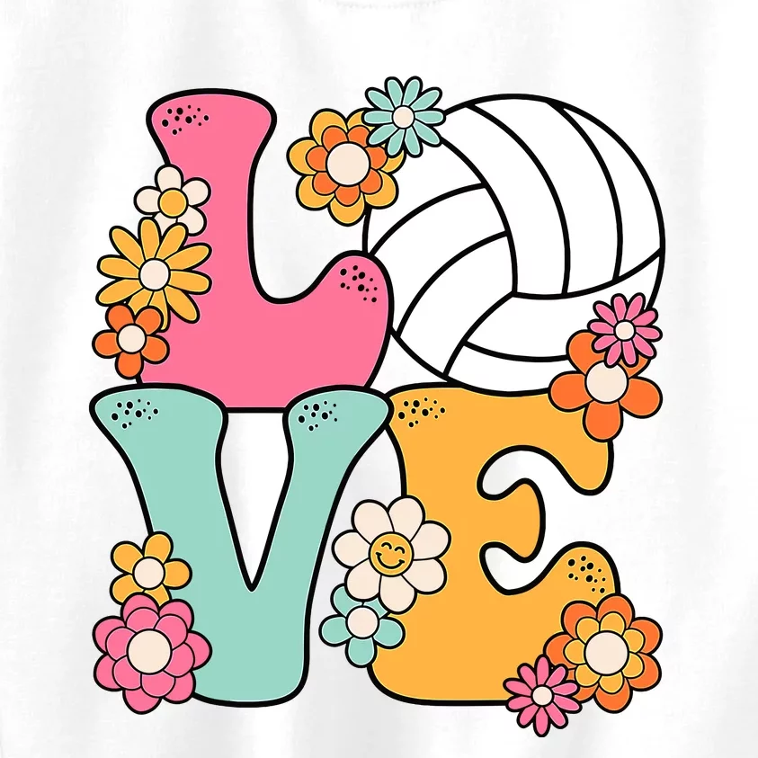 Volleyball Love Cute Volleyball Lover Wo Teens Girl Kids Sweatshirt