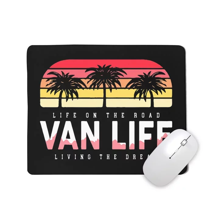 Van Life Clothing Retro Vintage Van Dwellers Vanlife Nomads Mousepad