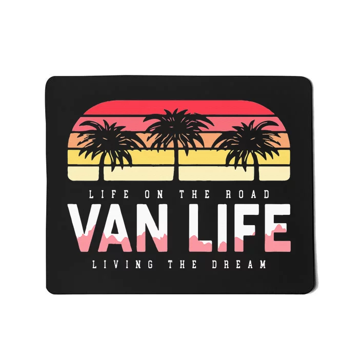 Van Life Clothing Retro Vintage Van Dwellers Vanlife Nomads Mousepad