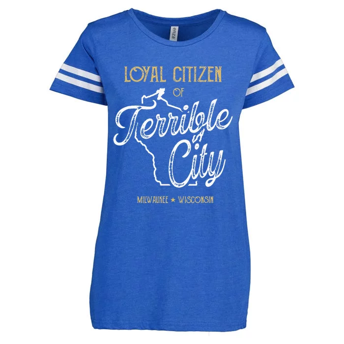 Vintage Loyal Citizen of Terrible City Milwaukee Wisconsin Enza Ladies Jersey Football T-Shirt