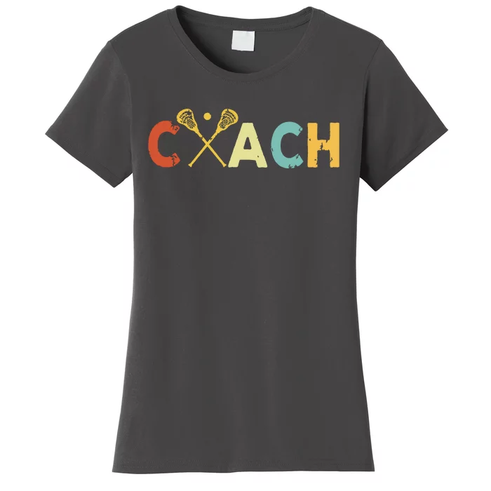 Vintage Lacrosse Coach Lacrosse Team Coach Retro Women's T-Shirt