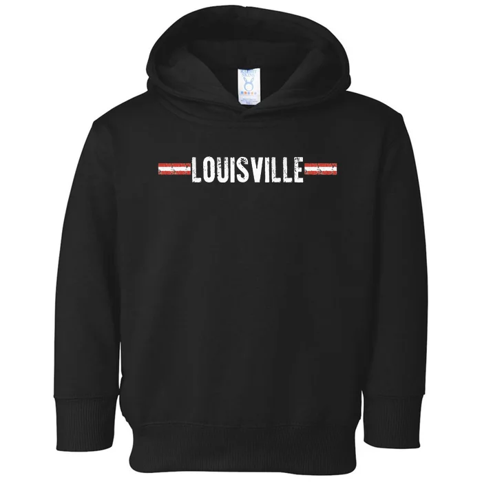 Vintage Louisville City Louisville Kentucky State Toddler Hoodie