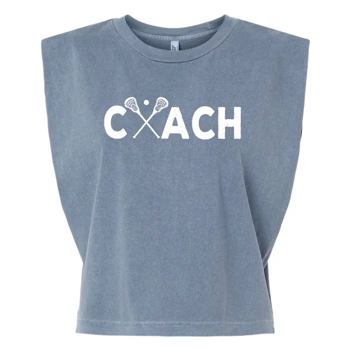 Vintage Lacrosse Coach Lacrosse Team Coach Retro Garment-Dyed Women's Muscle Tee