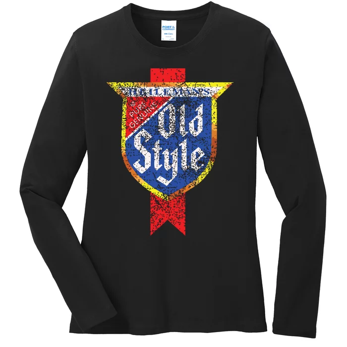 Vintage Logo Classic Look Ladies Long Sleeve Shirt