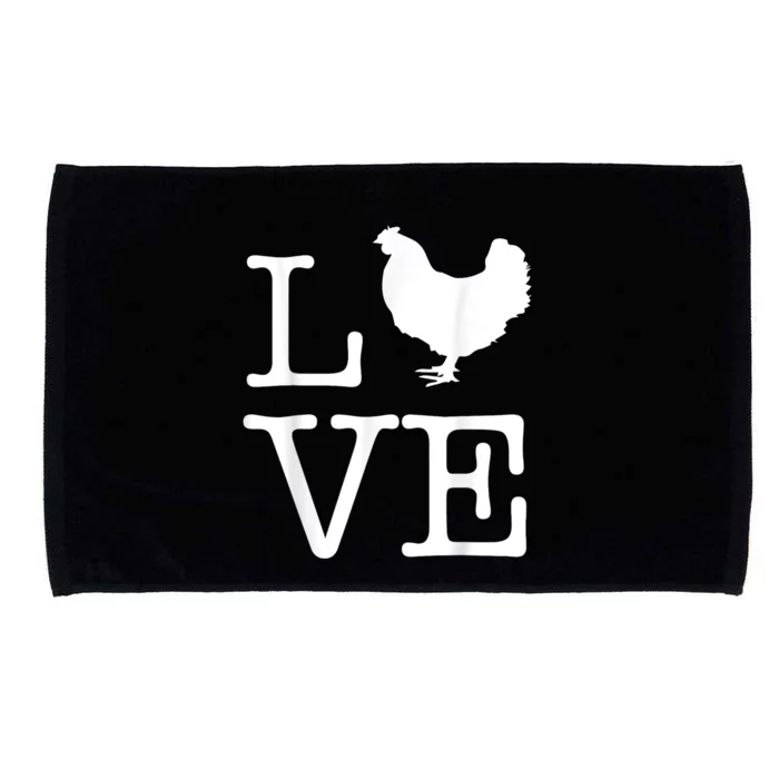 Vintage Love Chicken Novelty Funny Chicken Microfiber Hand Towel