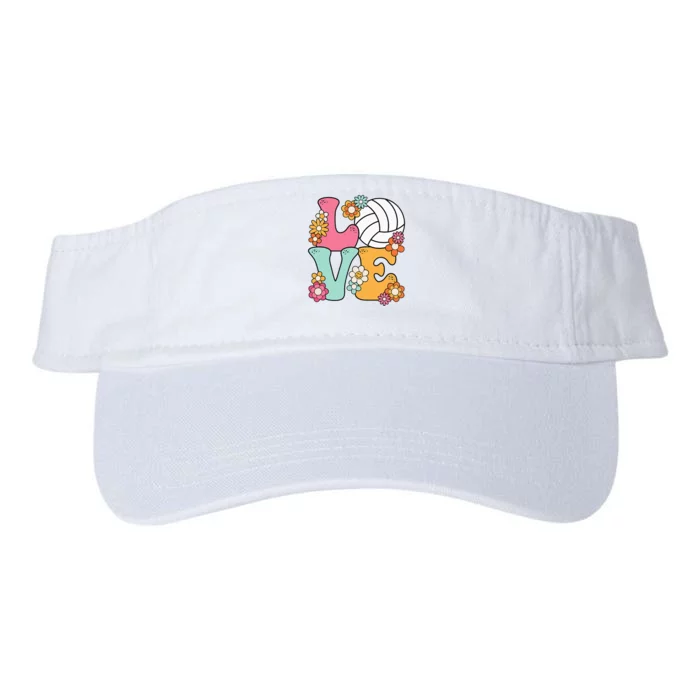 Volleyball Love Cute Volleyball Lover Valucap Bio-Washed Visor