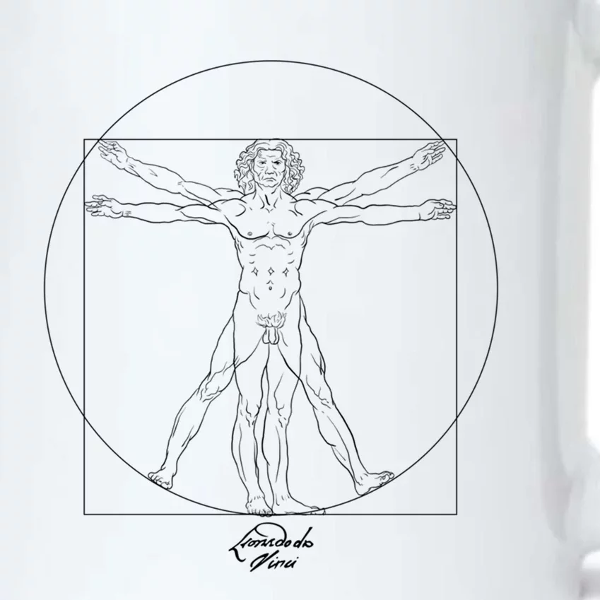 Vitruvian Leonardo Da Vinci Draw Artistic And Historic Gift Black Color Changing Mug