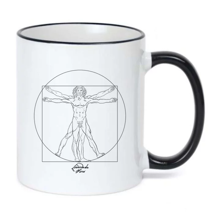 Vitruvian Leonardo Da Vinci Draw Artistic And Historic Gift Black Color Changing Mug