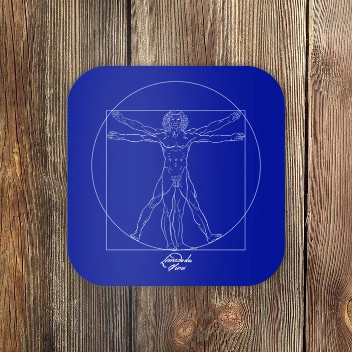 Vitruvian Leonardo Da Vinci Draw Artistic And Historic Gift Coaster