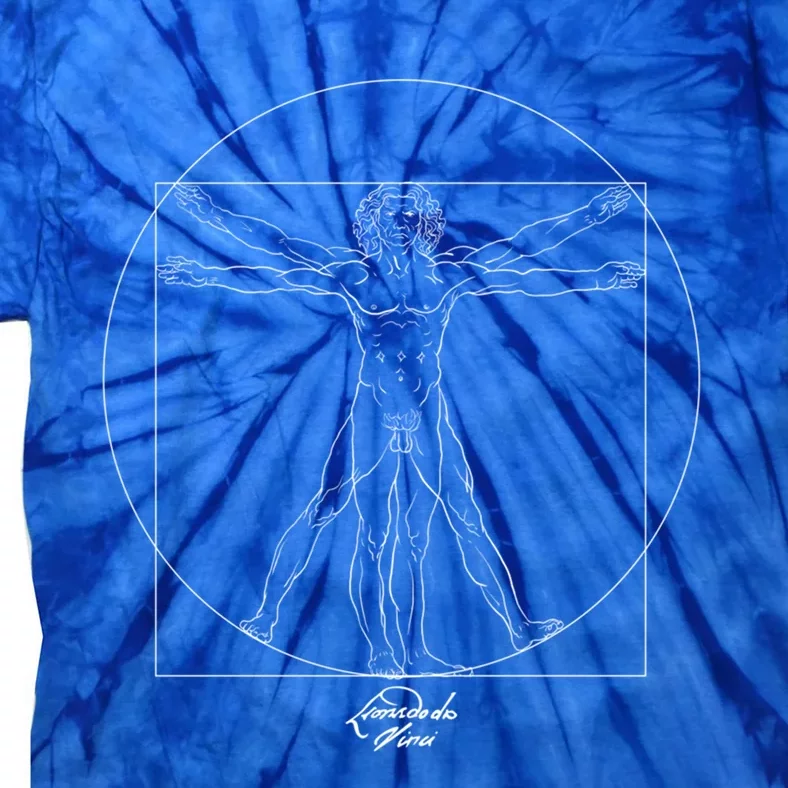 Vitruvian Leonardo Da Vinci Draw Artistic And Historic Gift Tie-Dye T-Shirt