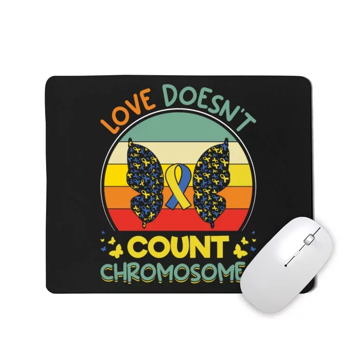 Vinatge Love Doesn’t Count Chromosomes For Down Syndrome Mousepad