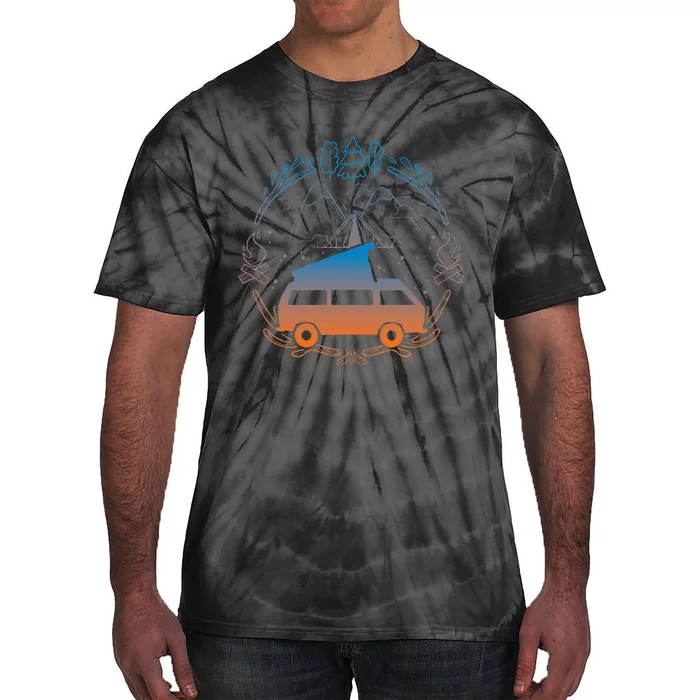 Van Life Design Vanagon Van Bus Dipper Campfire Camping Tie-Dye T-Shirt