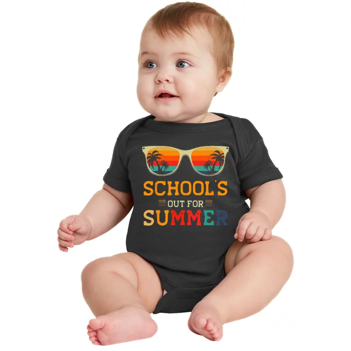 Vintage Last Day Of School Schools Out For Summer Teacher Baby Bodysuit