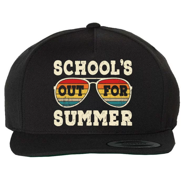 Vintage Last Day Of School Schools Out For Summer Teacher Wool Snapback Cap