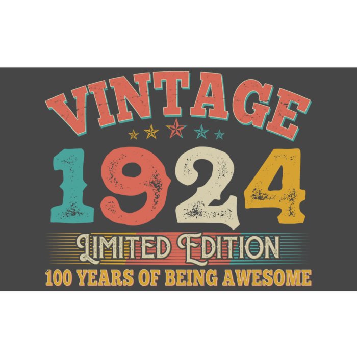 Vintage Limited Edition 1924 100 Years Of Being Awesome Birthday Bumper Sticker