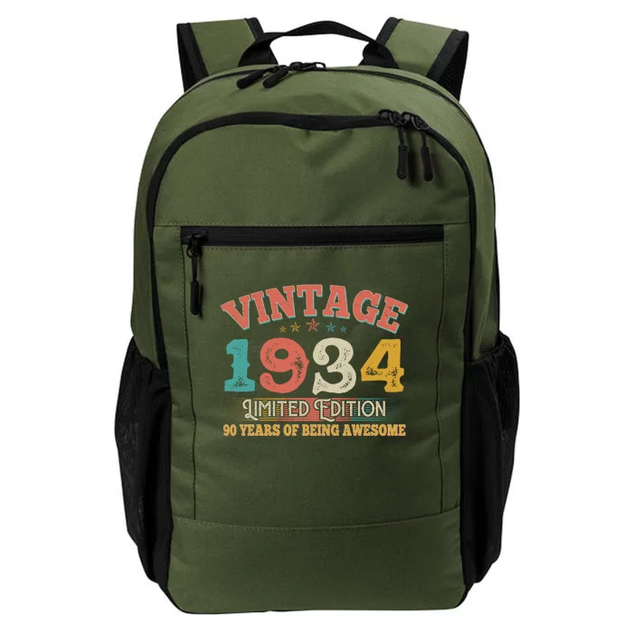 Vintage Limited Edition 1934 90 Years Of Being Awesome Birthday Daily Commute Backpack