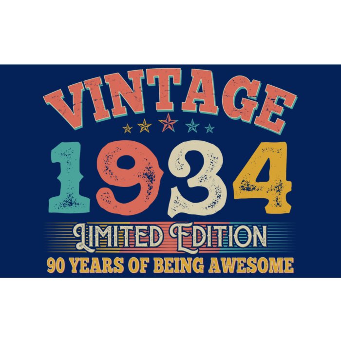 Vintage Limited Edition 1934 90 Years Of Being Awesome Birthday Bumper Sticker