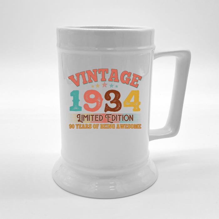 Vintage Limited Edition 1934 90 Years Of Being Awesome Birthday Front & Back Beer Stein