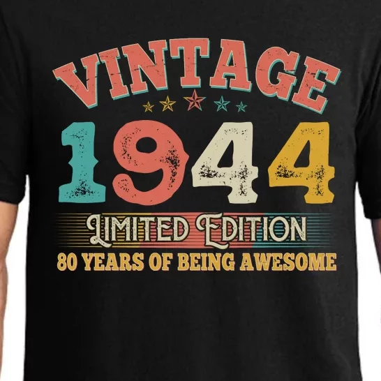 Vintage Limited Edition 1944 80 Years Of Being Awesome Birthday Pajama Set