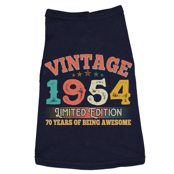 Vintage Limited Edition 1954 70 Years Of Being Awesome Birthday Doggie Tank