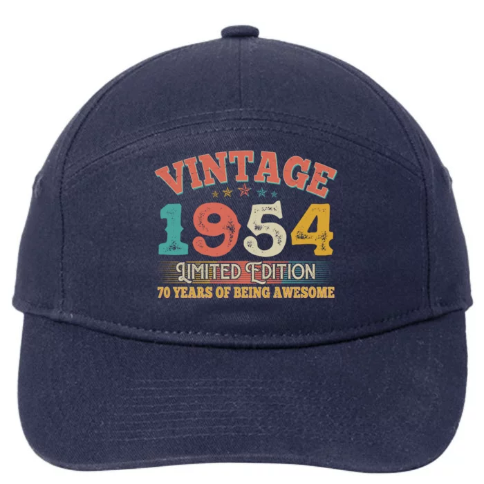 Vintage Limited Edition 1954 70 Years Of Being Awesome Birthday 7-Panel Snapback Hat