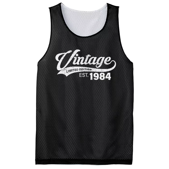 Vintage Limited Edition 1984 40 Year Old Bday 40th Birthday Mesh Reversible Basketball Jersey Tank