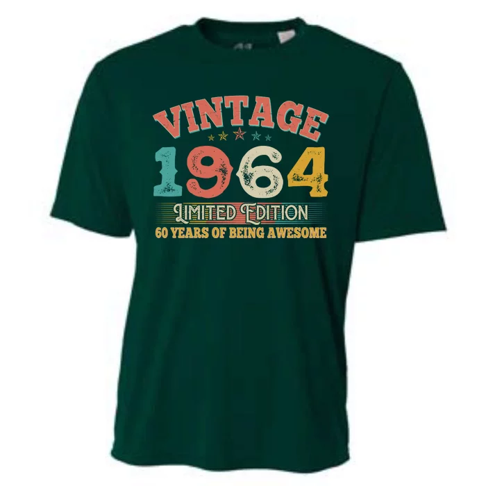 Vintage Limited Edition 1964 60 Years Of Being Awesome Birthday Cooling Performance Crew T-Shirt