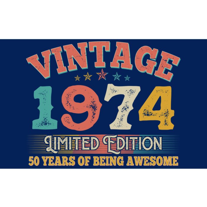 Vintage Limited Edition 1974 50 Years Of Being Awesome Birthday Bumper Sticker