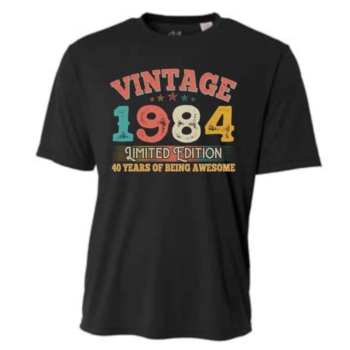 Vintage Limited Edition 1984 40 Years Of Being Awesome Birthday Cooling Performance Crew T-Shirt