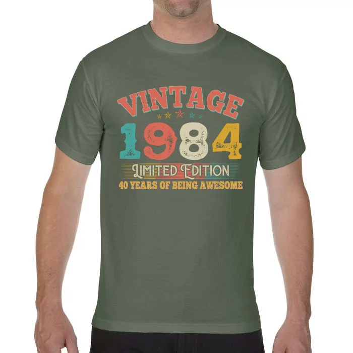 Vintage Limited Edition 1984 40 Years Of Being Awesome Birthday Comfort Colors T-Shirt