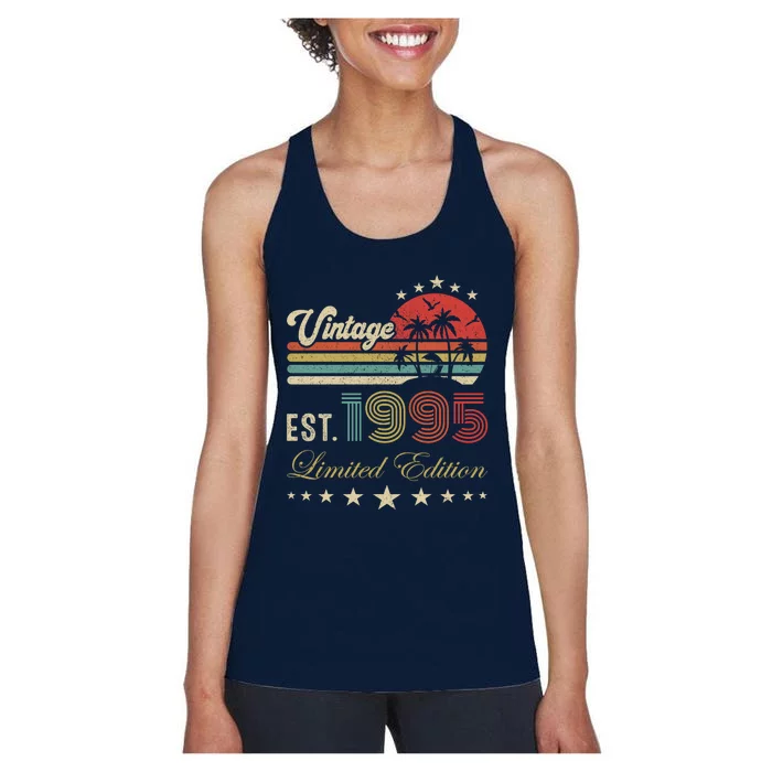 Vintage Limited Edition 30 Birthday Born 1995 Women's Racerback Tank