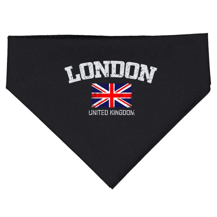 Vintage London England United Kingdom Souvenir Gift Funny Gift USA-Made Doggie Bandana