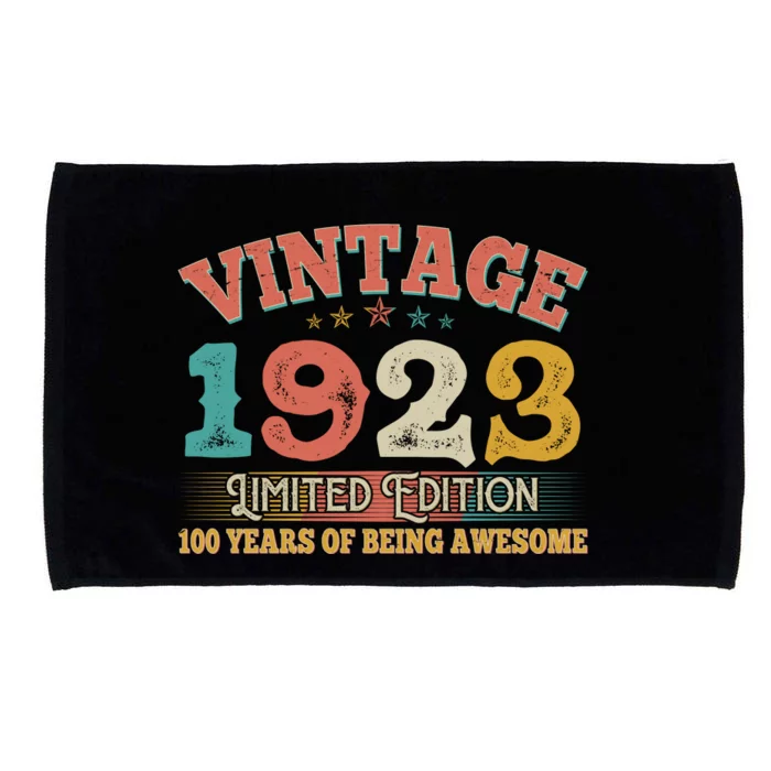 Vintage Limited Edition 1923 100 Years Of Being Awesome Birthday Microfiber Hand Towel