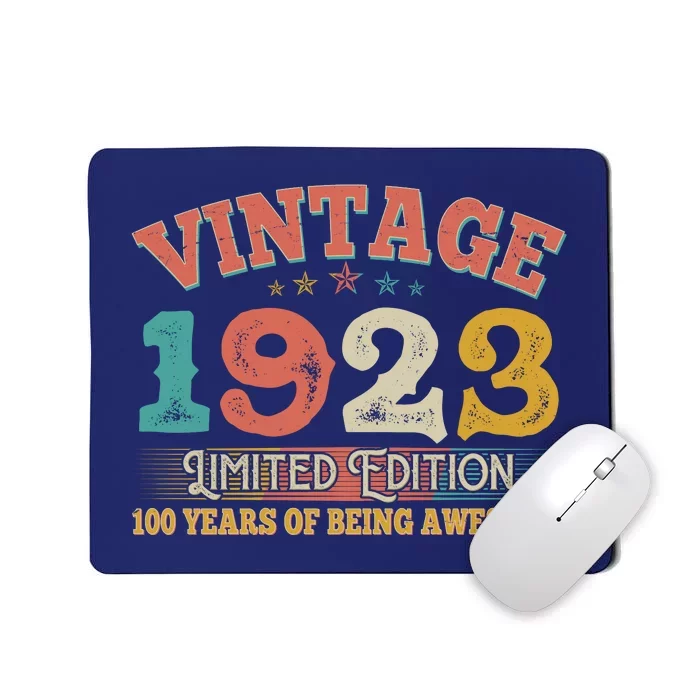 Vintage Limited Edition 1923 100 Years Of Being Awesome Birthday Mousepad