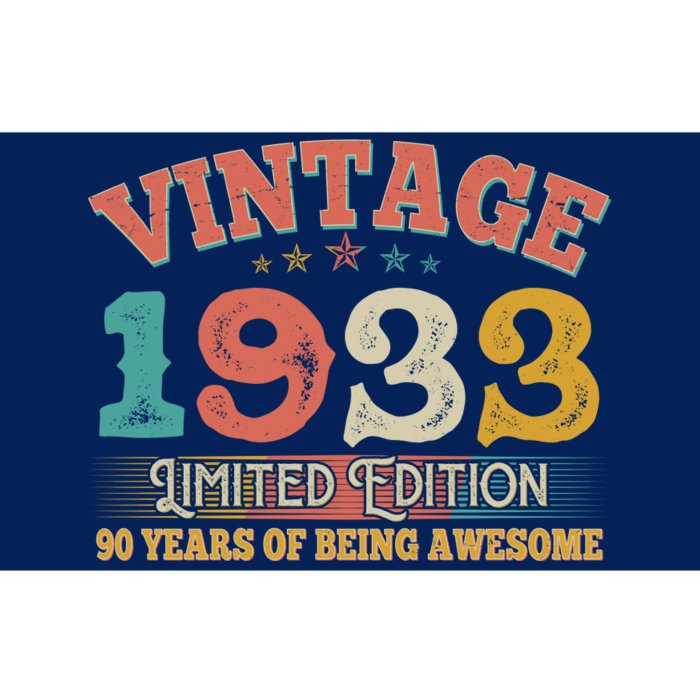 Vintage Limited Edition 1933 90 Years Of Being Awesome Birthday Bumper Sticker