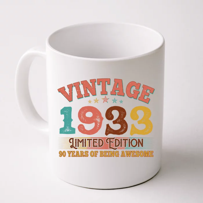 Vintage Limited Edition 1933 90 Years Of Being Awesome Birthday Front & Back Coffee Mug