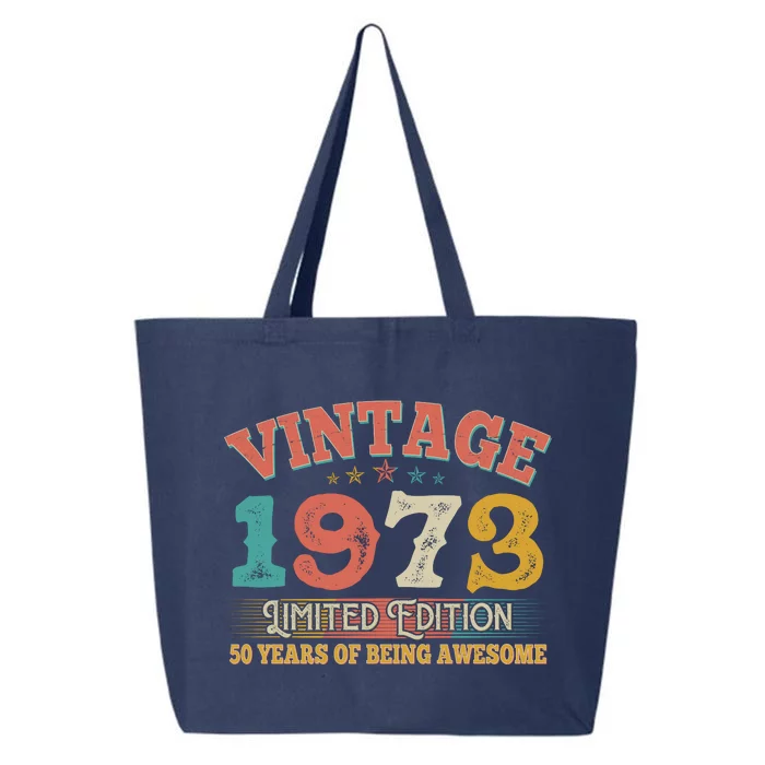 Vintage Limited Edition 1973 50 Years Of Being Awesome Birthday 25L Jumbo Tote