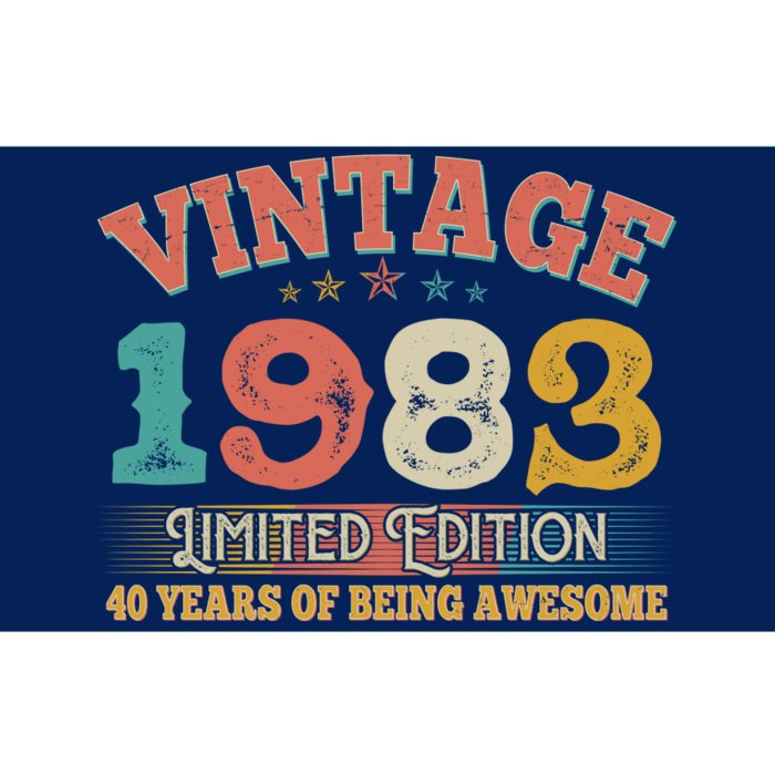 Vintage Limited Edition 1983 40 Years Of Being Awesome Birthday Bumper Sticker