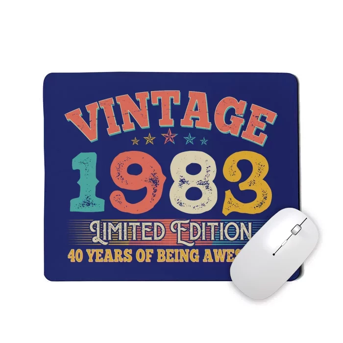 Vintage Limited Edition 1983 40 Years Of Being Awesome Birthday Mousepad