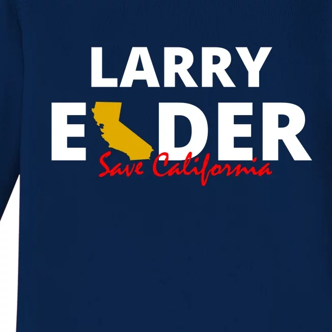 Vote Larry Elder Save California Baby Long Sleeve Bodysuit