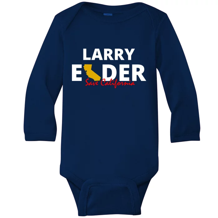 Vote Larry Elder Save California Baby Long Sleeve Bodysuit