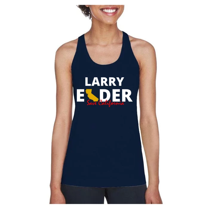 Vote Larry Elder Save California Women's Racerback Tank