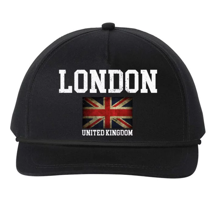 Vintage London England United Kingdom Souvenir Gift Cool Gift Snapback Five-Panel Rope Hat