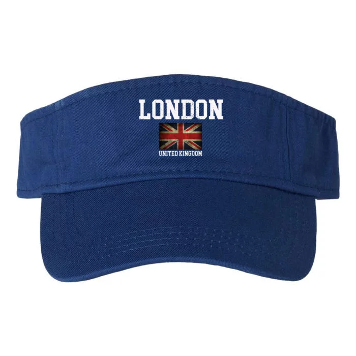 Vintage London England United Kingdom Souvenir Gift Cool Gift Valucap Bio-Washed Visor