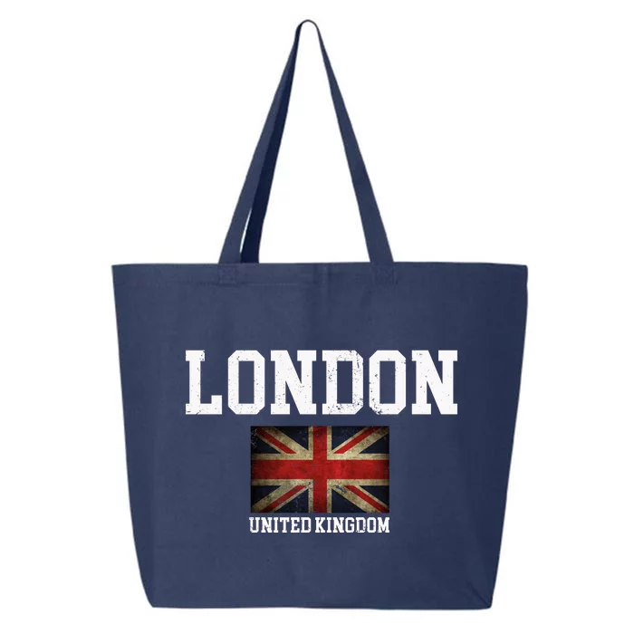 Vintage London England United Kingdom Souvenir Gift Cool Gift 25L Jumbo Tote