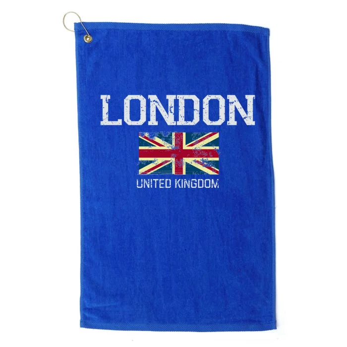 Vintage London England United Kingdom Souvenir Gift Cool Gift Platinum Collection Golf Towel